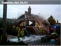 thatched cottage fire